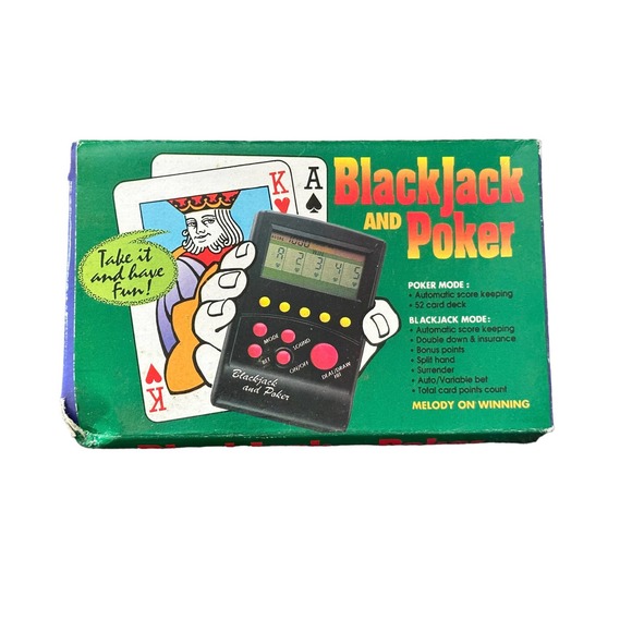 unbranded Toys Vintage Blackjack And Poker Electronic Handheld Lcd